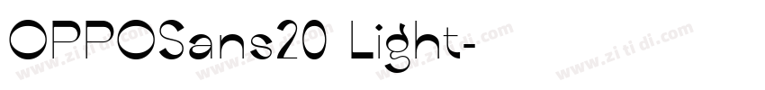 OPPOSans20 Light字体转换